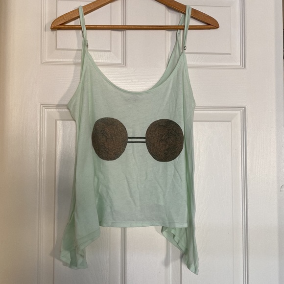 WILDFOX Swim Cover Up Tank - Coconuts/Teal - Picture 1 of 3